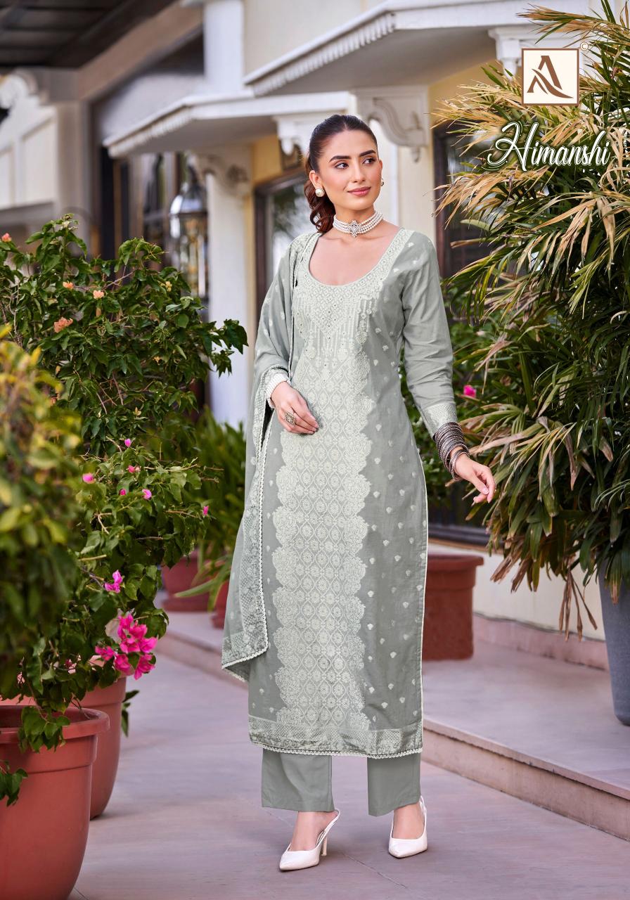 Himanshi Alok Cotton Jacquard Karachi Salwar Suits Supplier