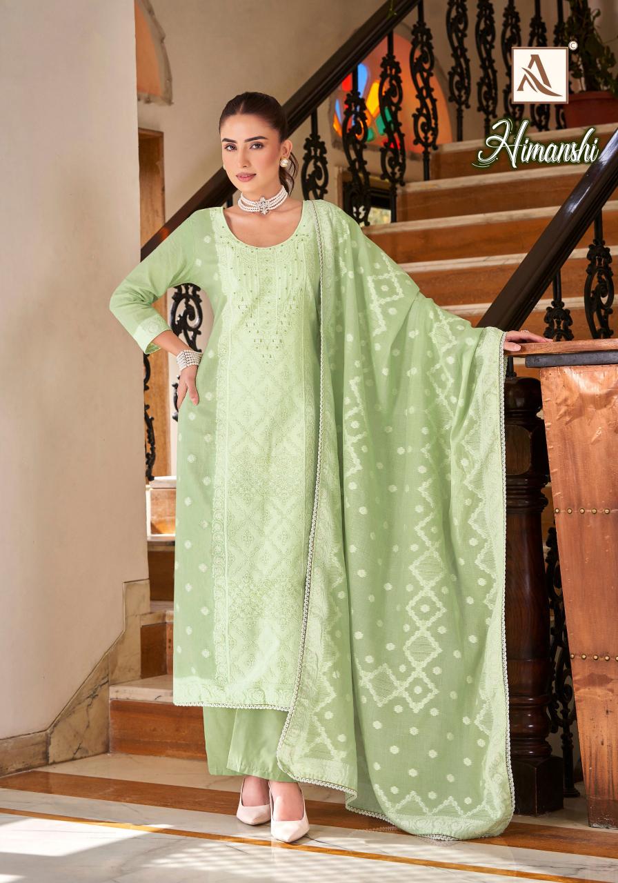 Himanshi Alok Cotton Jacquard Karachi Salwar Suits Supplier