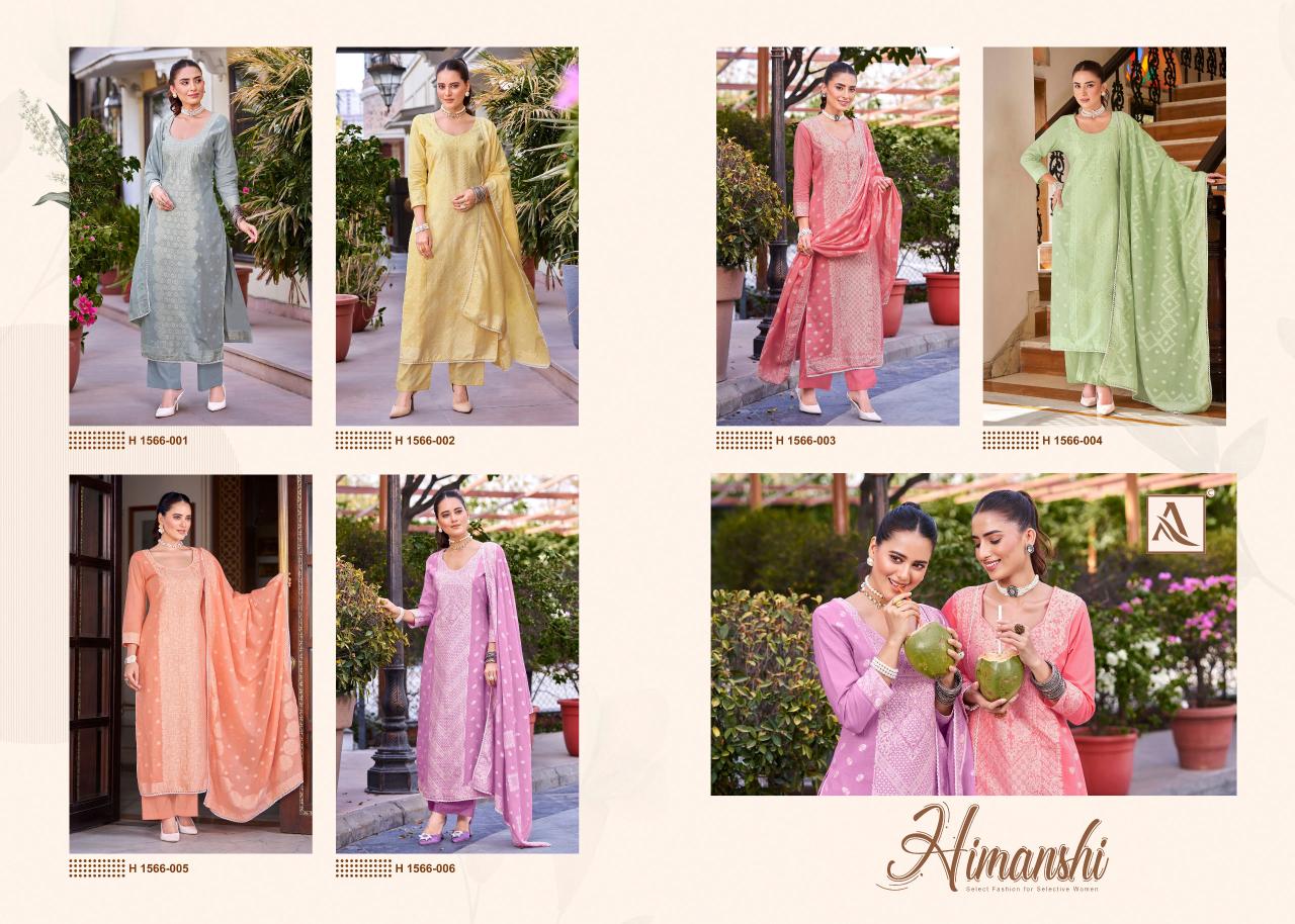 Himanshi Alok Cotton Jacquard Karachi Salwar Suits Supplier