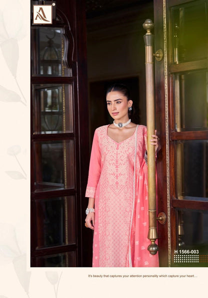 Himanshi Alok Cotton Jacquard Karachi Salwar Suits Supplier