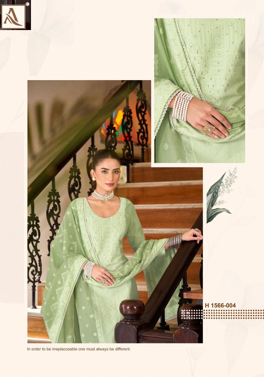 Himanshi Alok Cotton Jacquard Karachi Salwar Suits Supplier