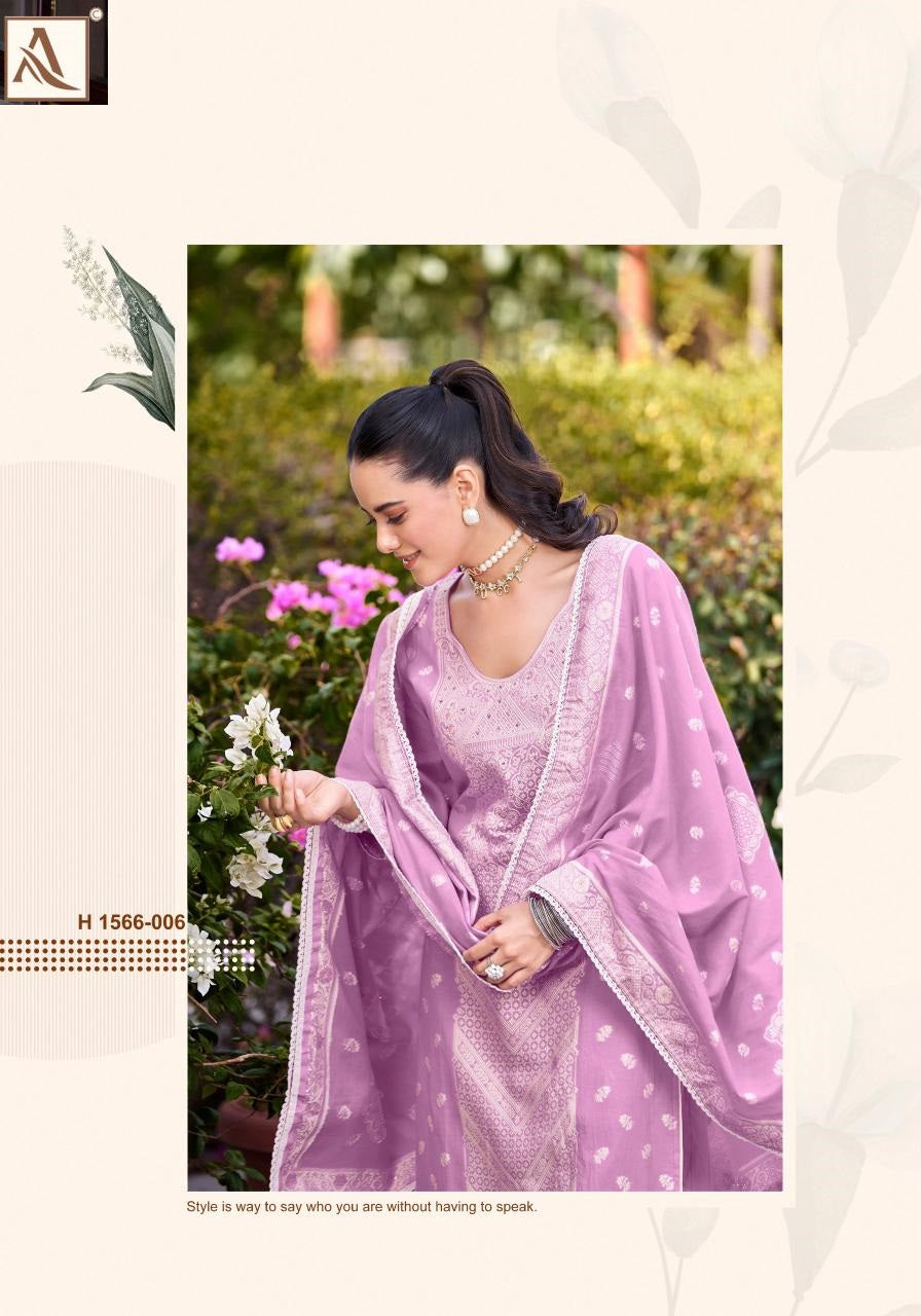 Himanshi Alok Cotton Jacquard Karachi Salwar Suits Supplier