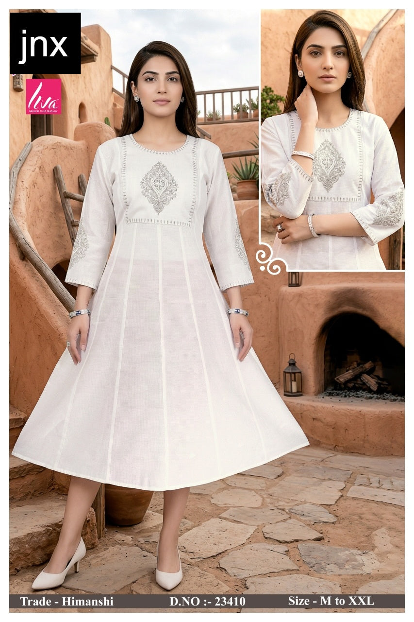 Himanshi Jnx Liva Anarkali Kurtis Manufacturer India