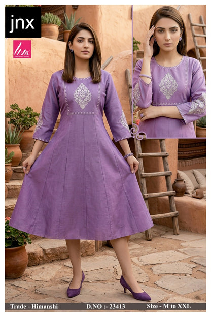 Himanshi Jnx Liva Anarkali Kurtis Manufacturer India