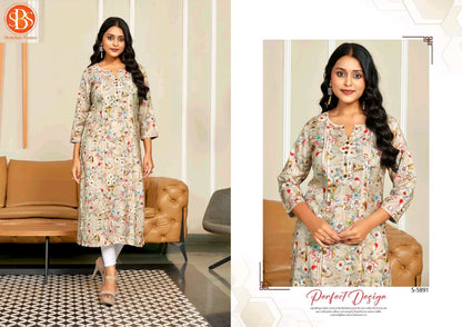 Himanshi Sbs Cotton Long Straight Kurti Exporter India