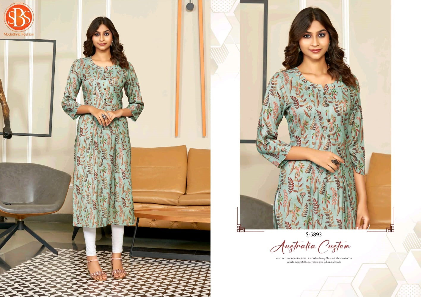 Himanshi Sbs Cotton Long Straight Kurti Exporter India