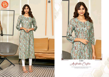 Himanshi Sbs Cotton Long Straight Kurti Exporter India