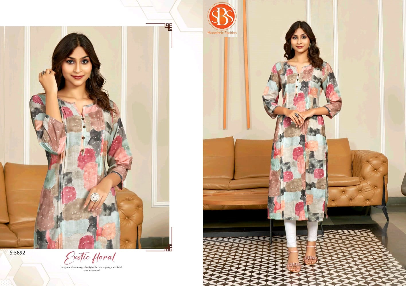 Himanshi Sbs Cotton Long Straight Kurti Exporter India
