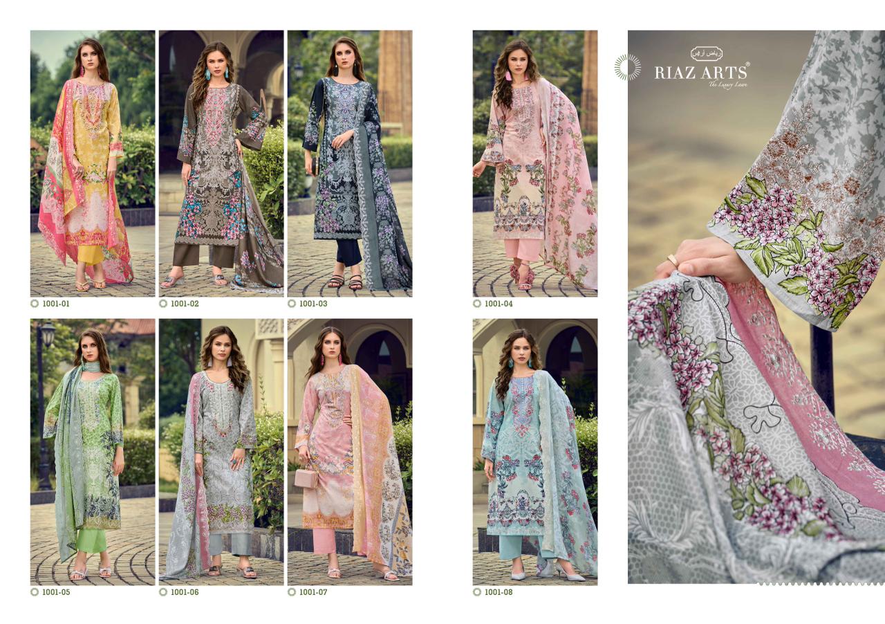 Himsa Riaz Art Cotton Cambric Karachi Salwar Suits Exporter Gujarat