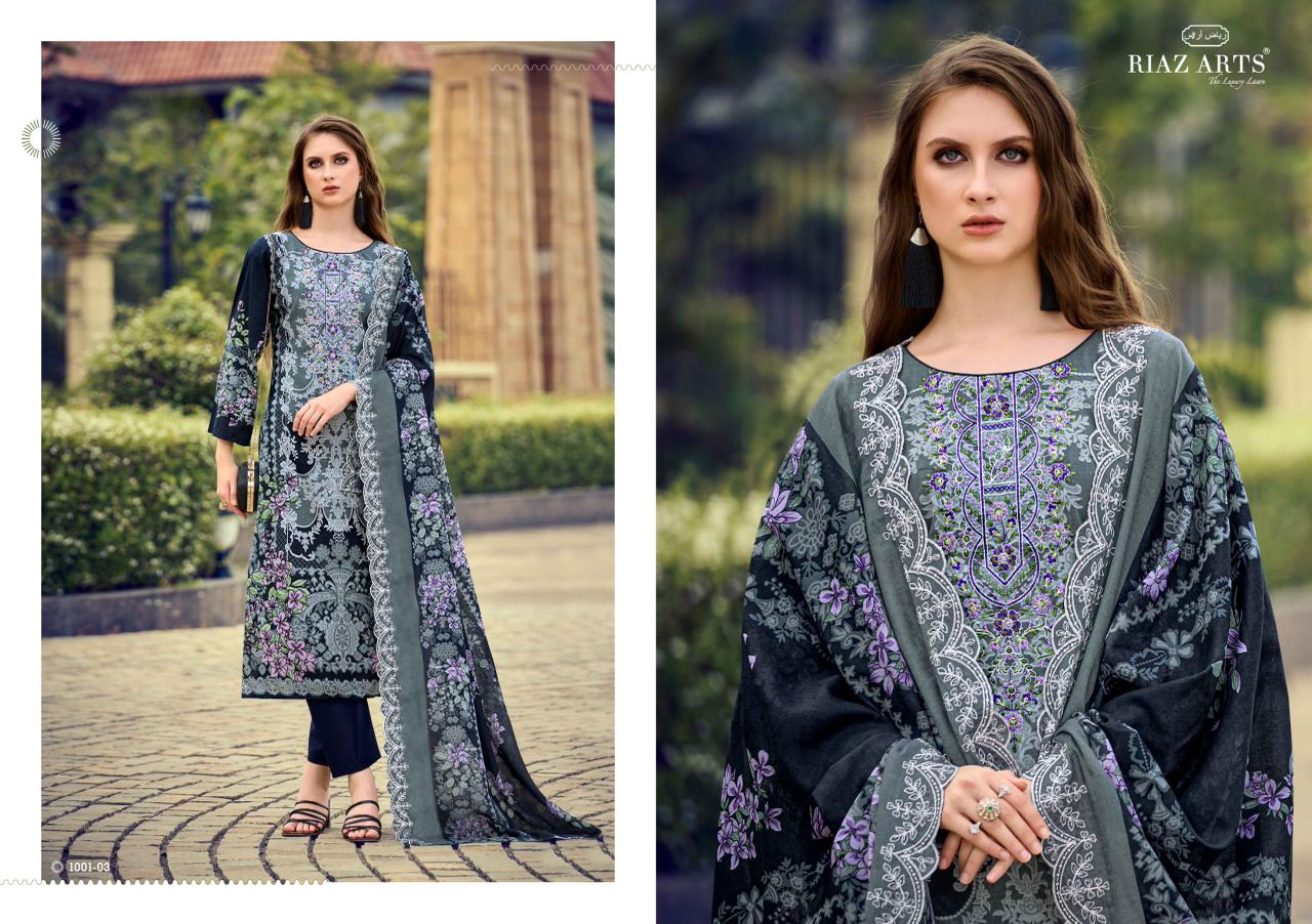 Himsa Riaz Art Cotton Cambric Karachi Salwar Suits Exporter Gujarat