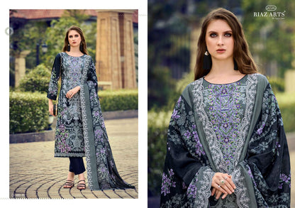 Himsa Riaz Art Cotton Cambric Karachi Salwar Suits Exporter Gujarat