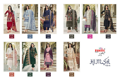 Himsa Vol 11 Pakiza Prints Lawn Cotton Pakistani Salwar Suits Wholesale Price