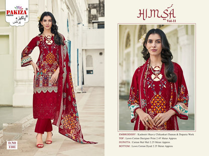 Himsa Vol 11 Pakiza Prints Lawn Cotton Pakistani Salwar Suits Wholesale Price