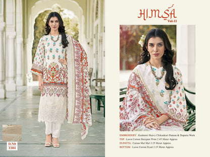 Himsa Vol 11 Pakiza Prints Lawn Cotton Pakistani Salwar Suits Wholesale Price