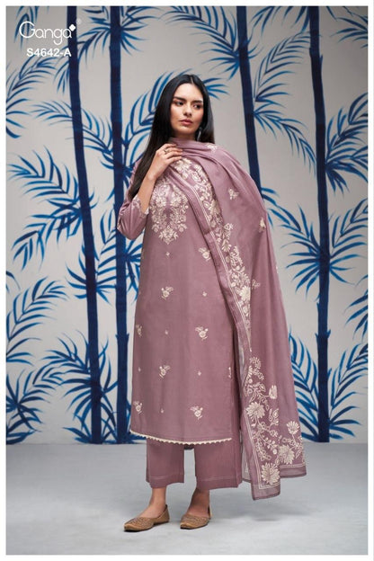 Hirael 4642 Ganga Cotton Pant Style Suits Wholesaler