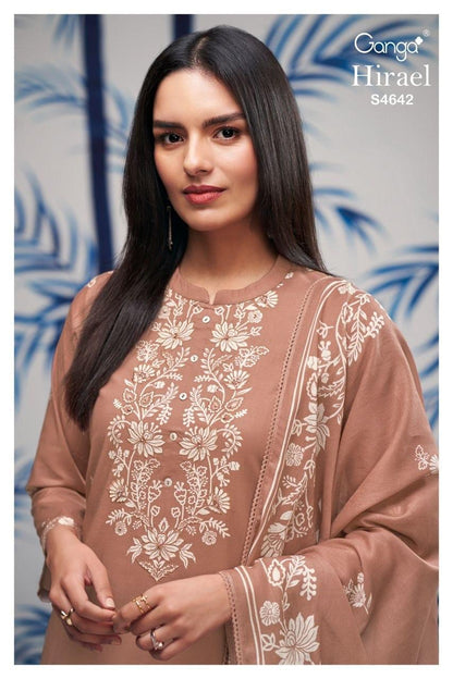 Hirael 4642 Ganga Cotton Pant Style Suits Wholesaler