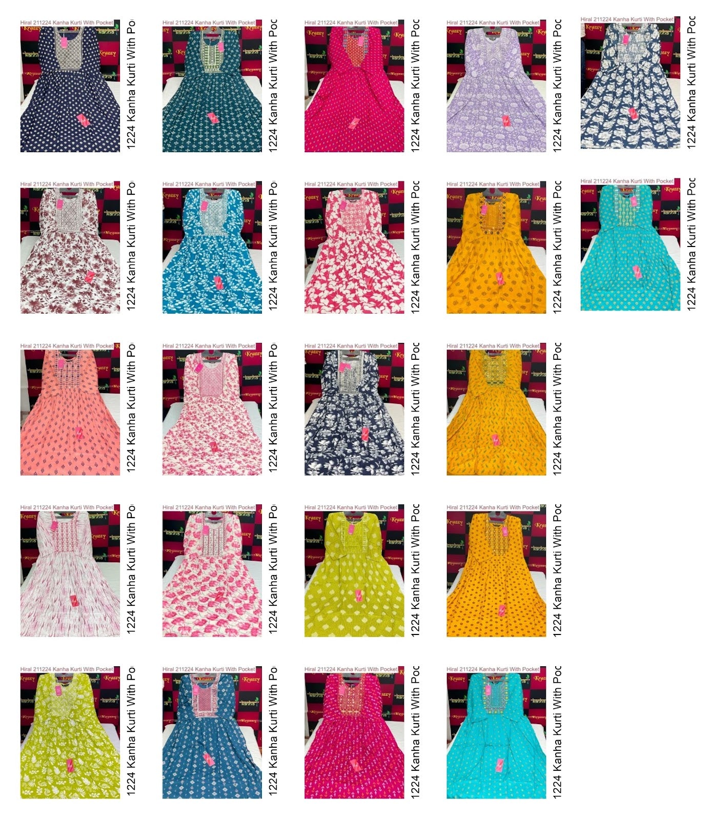 Hiral 211224 Kanha Heavy Rayon Kurti With Pocket Manufacturer Ahmedabad