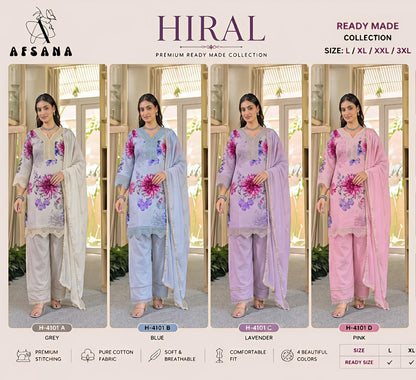 Hiral Afsana Viscose Muslin Pakistani Readymade Suits Wholesale