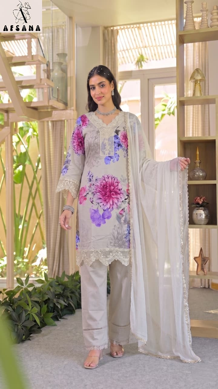Hiral Afsana Viscose Muslin Pakistani Readymade Suits Wholesale