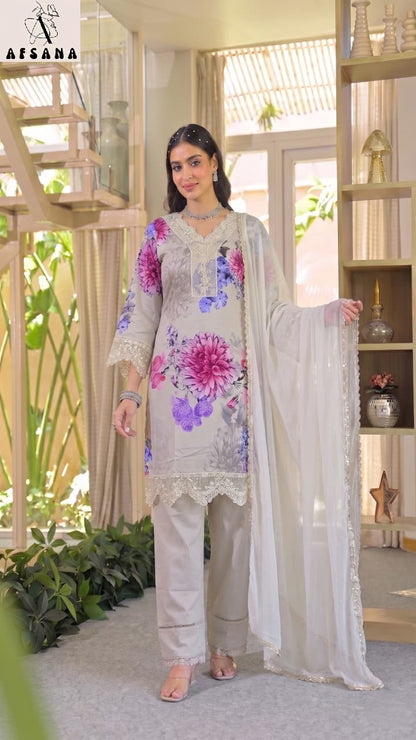 Hiral Afsana Viscose Muslin Pakistani Readymade Suits Wholesale