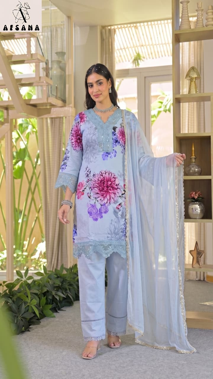 Hiral Afsana Viscose Muslin Pakistani Readymade Suits Wholesale