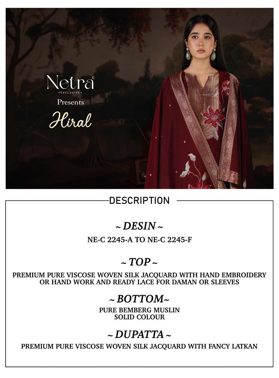 Hiral Netra Woven Silk Pant Style Suits Supplier India