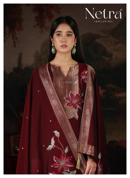 Hiral Netra Woven Silk Pant Style Suits Supplier India