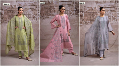 Hirneet 2715 Naariti Mul Chanderi Pant Style Suits Supplier