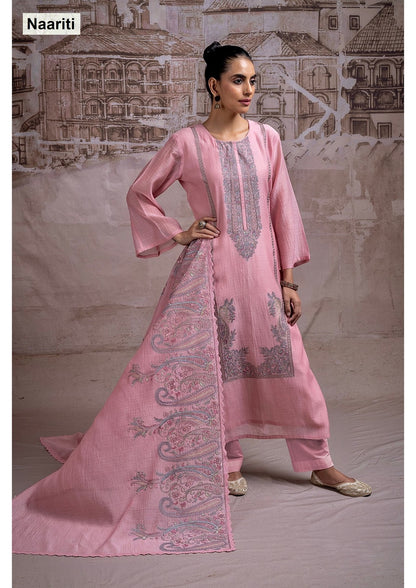 Hirneet 2715 Naariti Mul Chanderi Pant Style Suits Supplier