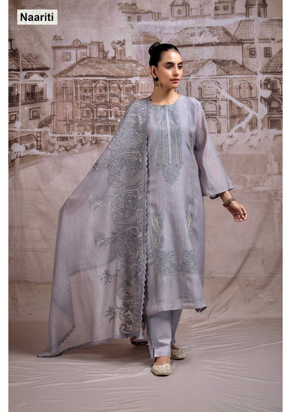 Hirneet 2715 Naariti Mul Chanderi Pant Style Suits Supplier