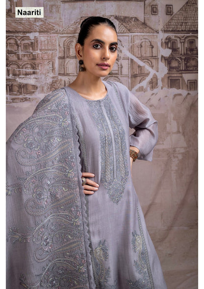 Hirneet 2715 Naariti Mul Chanderi Pant Style Suits Supplier