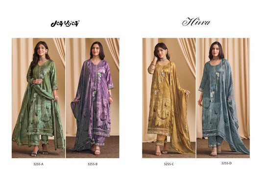 Hirva 3255 Jay Vijay Moga Silk Pant Style Suits Manufacturer Gujarat
