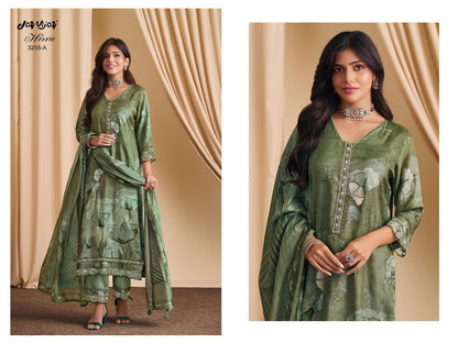 Hirva 3255 Jay Vijay Moga Silk Pant Style Suits Manufacturer Gujarat