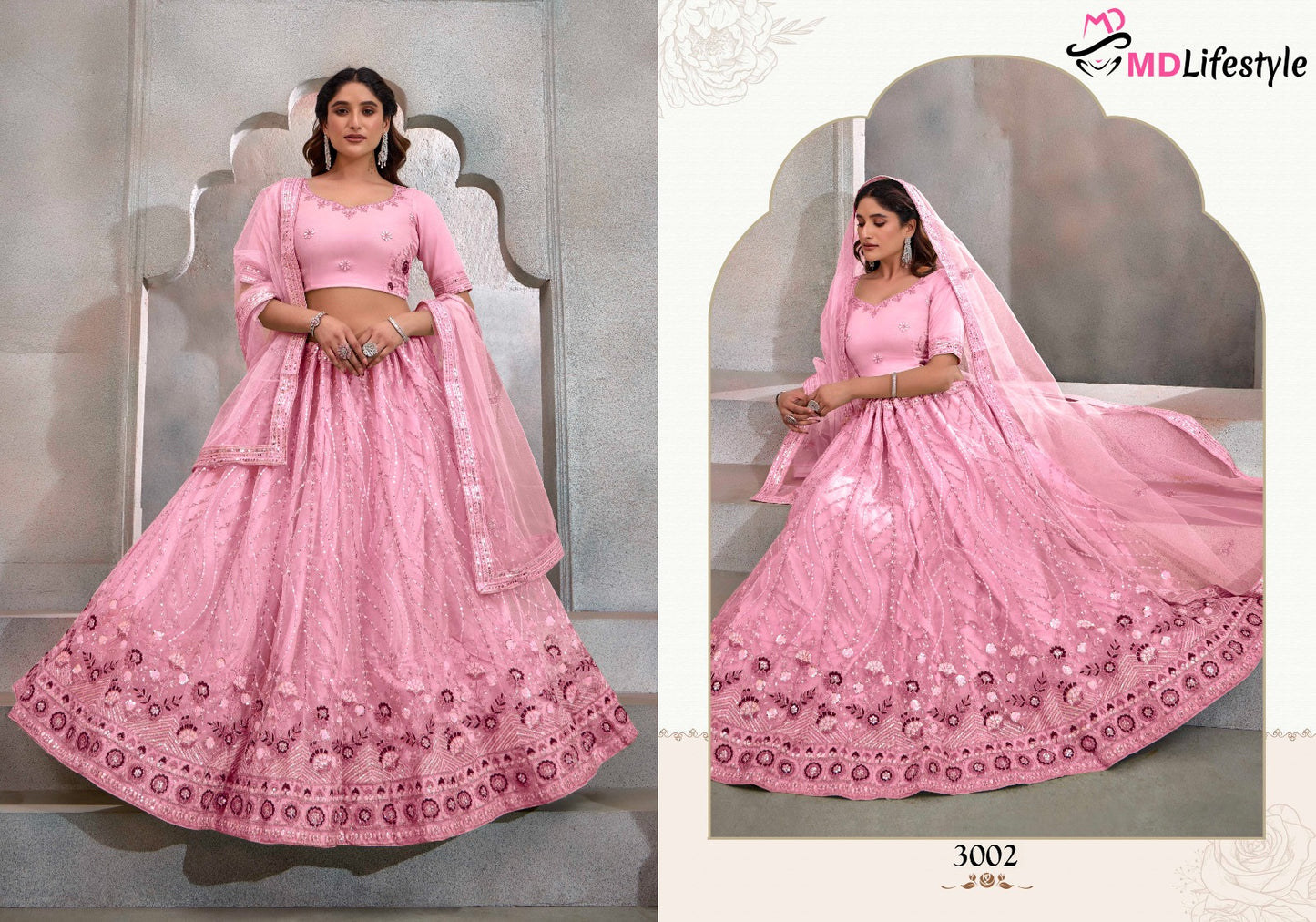 Hirwa Vol 1 Md Lifestyle Butterfly Net Lehenga Choli Manufacturer Ahmedabad
