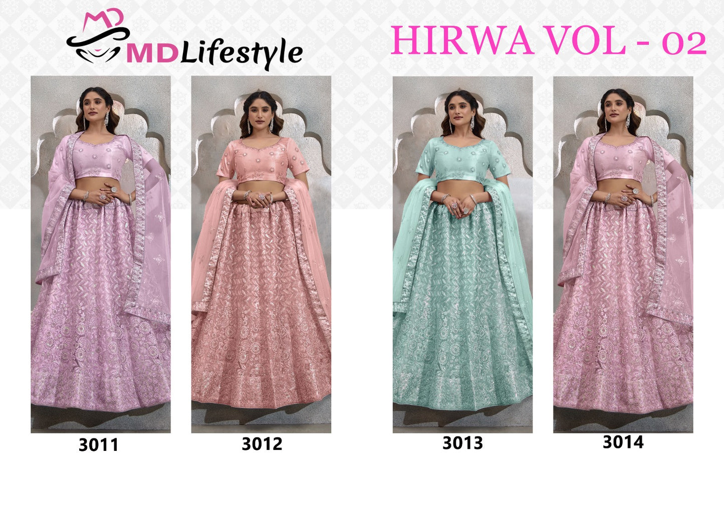 Hirwa Vol 2 Md Lifestyle Butterfly Net Lehenga Choli Wholesale Rate