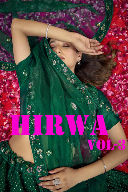 Hirwa Vol 3 Md Lifestyle Silk Lehenga Choli Supplier Ahmedabad