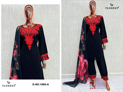 Hit 1085 Ab Florent Georgette Pakistani Readymade Suits Wholesaler Ahmedabad