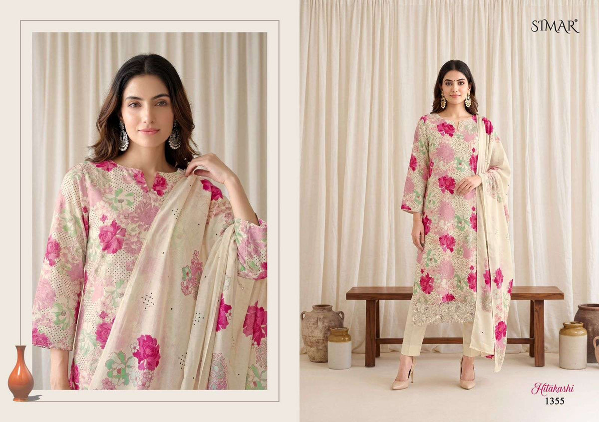 Hitakashi Simar Viscose Muslin Pant Style Suits Supplier Gujarat