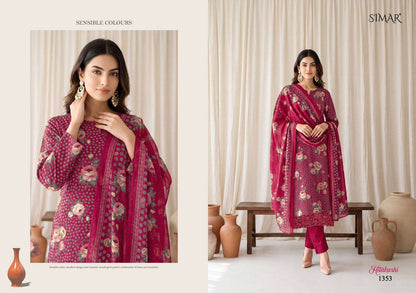 Hitakashi Simar Viscose Muslin Pant Style Suits Supplier Gujarat