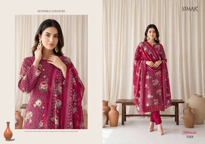 Hitakashi Simar Corduroy Pashmina Suits Wholesaler
