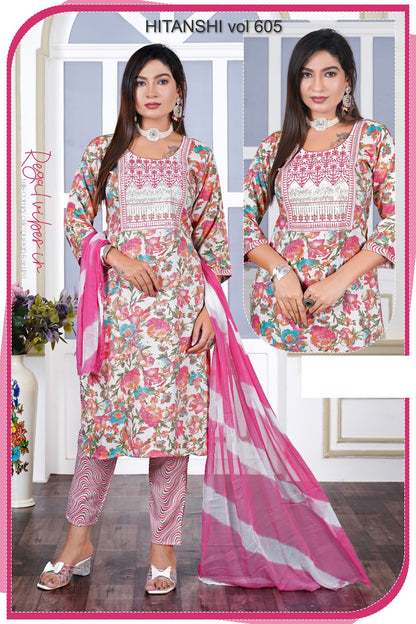 Hitanshi Vol 605 Girinemi Capsule Readymade Pant Style Suits Wholesale Price