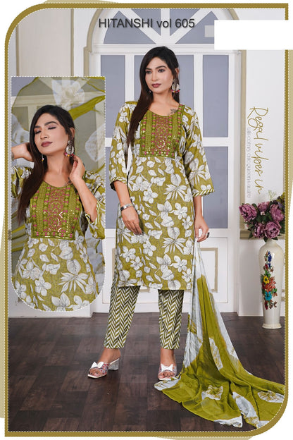 Hitanshi Vol 605 Girinemi Capsule Readymade Pant Style Suits Wholesale Price