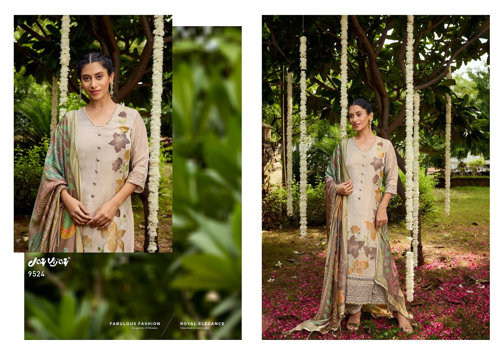 Hits Of Gul Mohr Jay Vijay Tissue Jacquard Pant Style Suits Supplier Ahmedabad