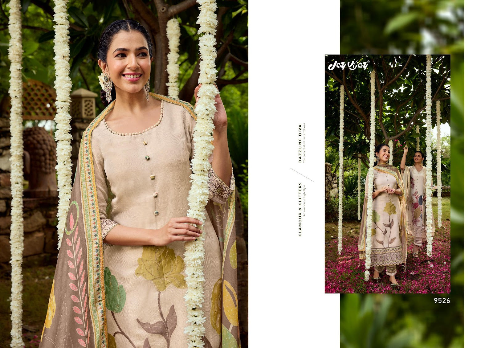 Hits Of Gul Mohr Jay Vijay Tissue Jacquard Pant Style Suits Supplier Ahmedabad