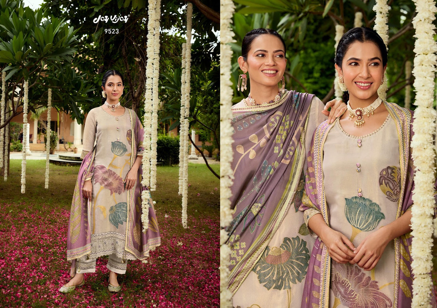 Hits Of Gul Mohr Jay Vijay Tissue Jacquard Pant Style Suits Supplier Ahmedabad