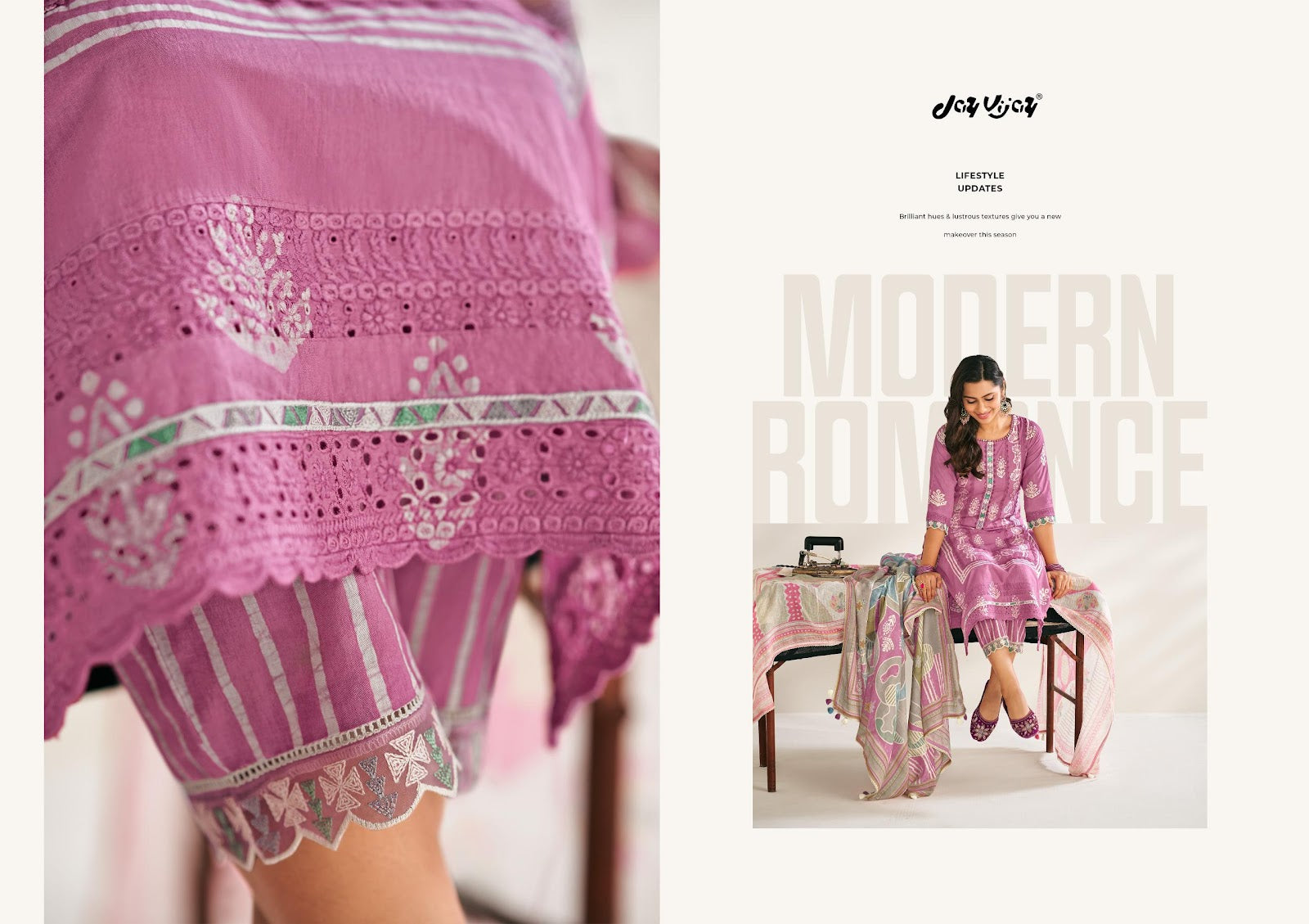 Hits Of Gupshap Jay Vijay Pure Cotton Pant Style Suits Supplier India