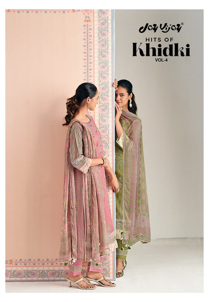 Hits Of Khidki Vol 4 Jay Vijay Cotton Pant Style Suits Wholesaler Ahmedabad