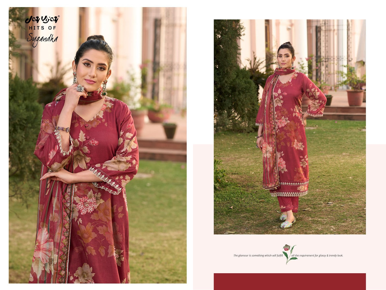 Hits Of Sugandha Jay Vijay Mal Mal Pant Style Suits Wholesaler Ahmedabad