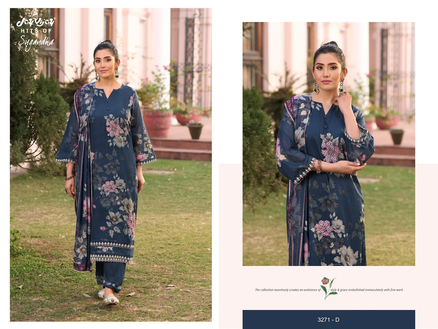 Hits Of Sugandha Jay Vijay Mal Mal Pant Style Suits Wholesaler Ahmedabad