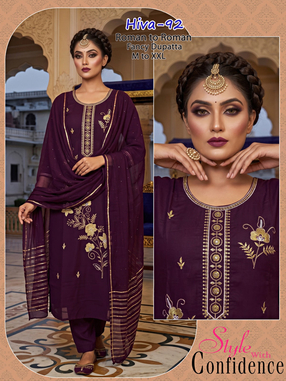 Hiva Infinity Roman Readymade Pant Style Suits Manufacturer Ahmedabad